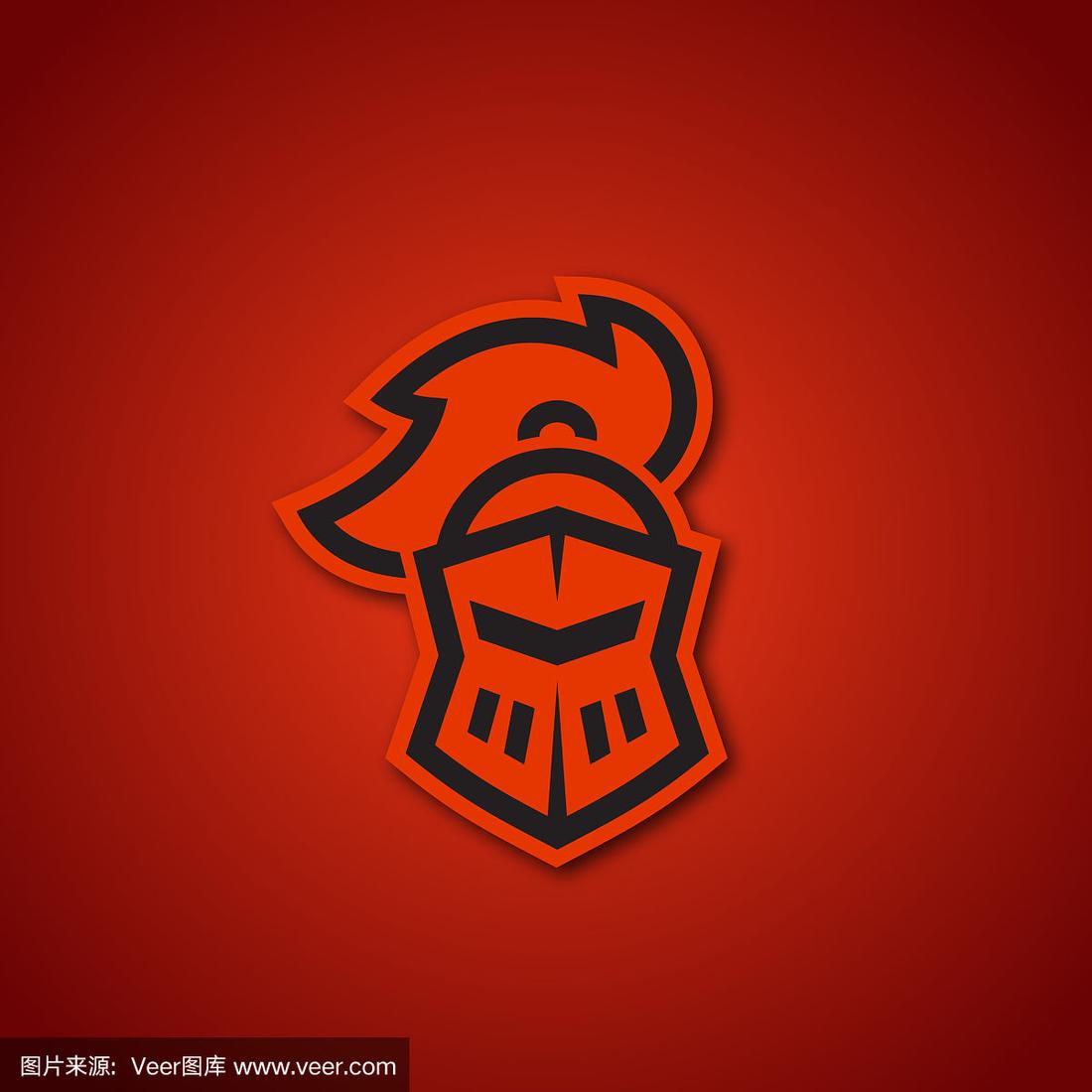 骑士头盔图标，象征荣耀与勇气的标志