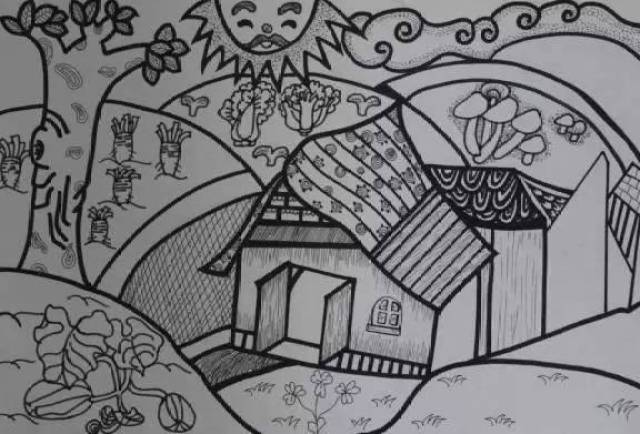 大班美术考核线描画教案