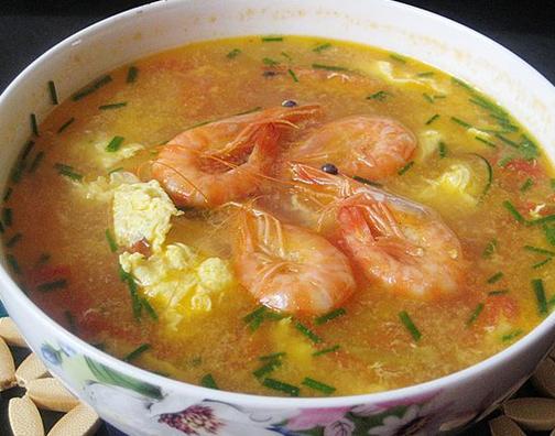 蛋花虾汤，一道美味佳肴的烹饪与赏析